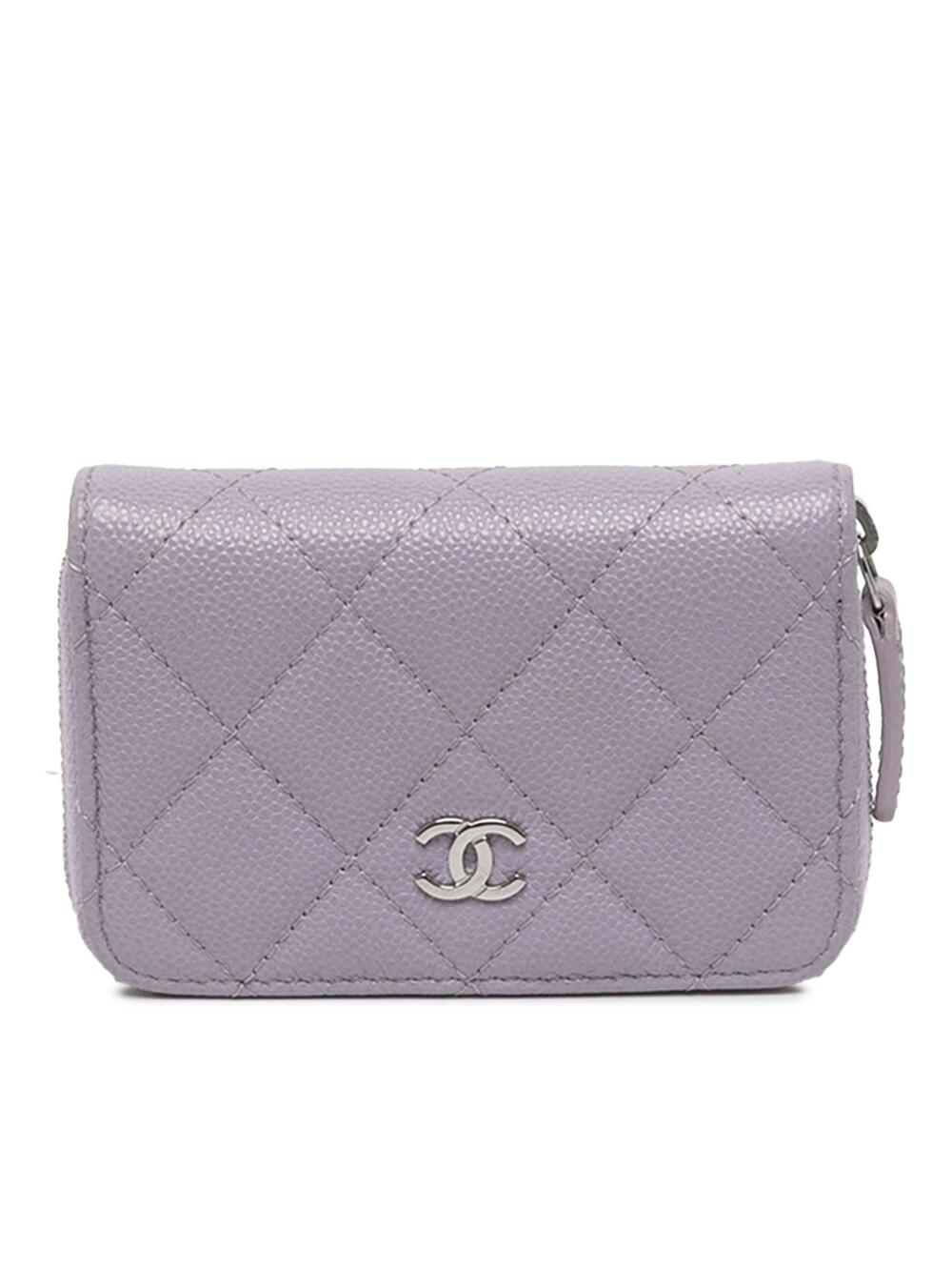 Chanel Cc Quilted Caviar Compact Zip #375341C61B